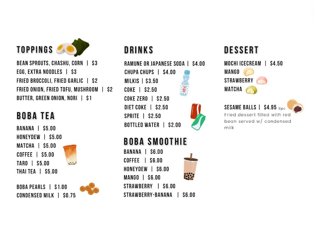 Jin’s Ramen Menu image 2